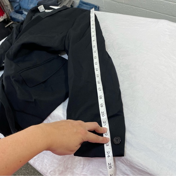 Vintage 100% Wool Anne Klein II Blazer Black Womens 10 Button Up Great Condition - Picture 3 of 13